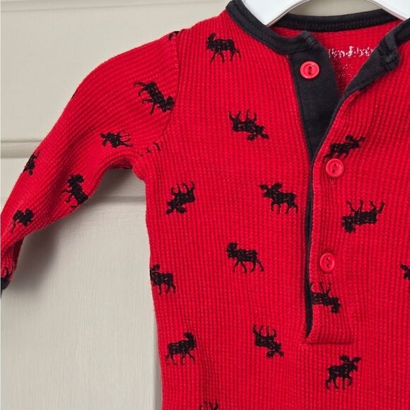 2/$15 Indigo Baby Thermal Knit Sleeper Size 3-6 M - Picture 4 of 5